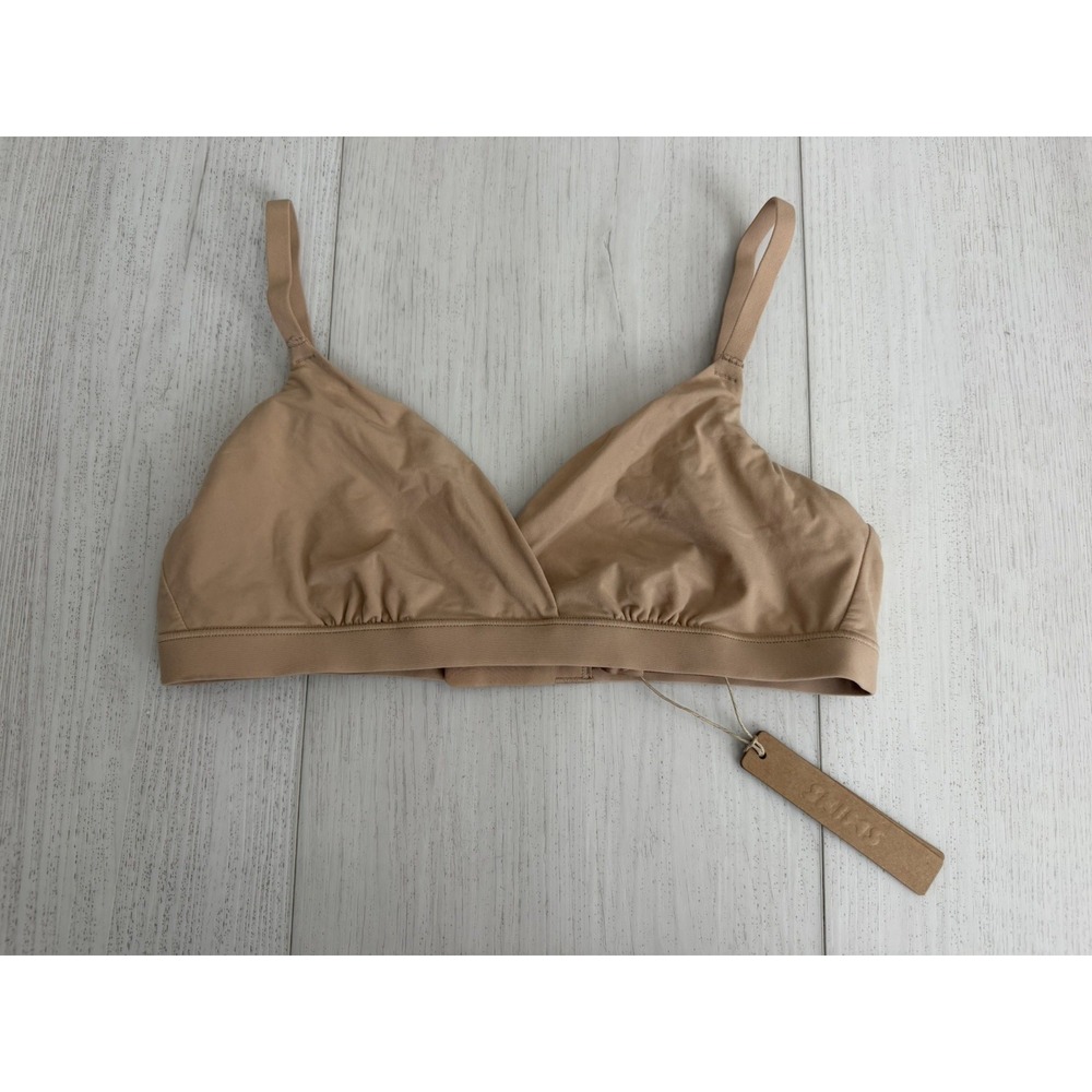 NWT SKIMS Fits Everybody Crossover Bralette Sz S Clay Color